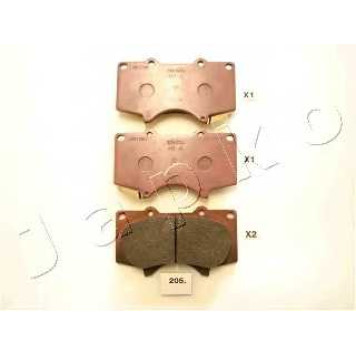 Колодки тормозные дисковые передний для MITSUBISHI PAJERO / TOYOTA 4 RUNNER, LAND CRUISER 150, LAND CRUISER <b>JAPKO 50205</b>