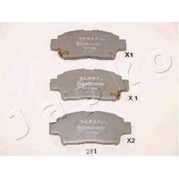 Колодки тормозные дисковые передний для TOYOTA COROLLA(##E11#,#E11#), YARIS(NCP1#,NLP1#,SCP1#) <b>JAPKO 50281</b>