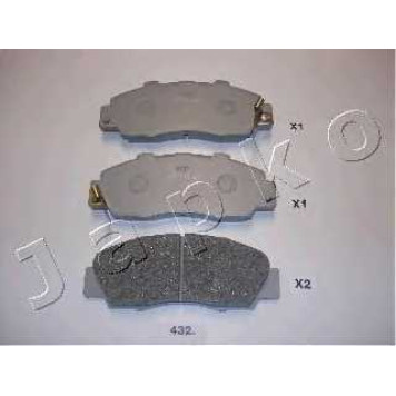 Колодки тормозные дисковые передний для HONDA ACCORD, CIVIC, CR, HR, INTEGRA, LEGEND, NSX, PRELUDE, SHUTTLE <b>JAPKO 50432</b>