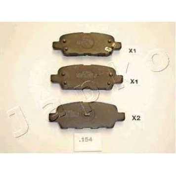Колодки тормозные дисковые задний для INFINITI FX, G, M35, M45 / NISSAN ALTIMA, CUBE, ELGRAND, JUKE, LEAF, MURANO, PULSAR, QASHQAI, SERENA, TEANA, TIIDA, X-TRAIL / SUZUKI GRAND VITARA, LANDY <b>JAPKO 51154</b>