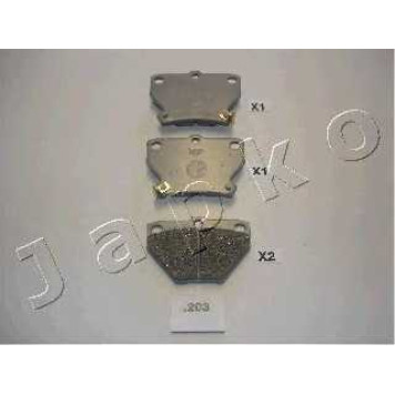 Комплект тормозных колодок, дисковый тормоз <b>JAPKO 51203</b>