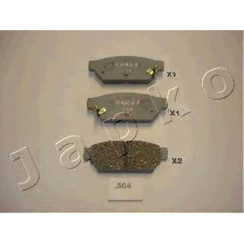 Колодки тормозные дисковые задний для MITSUBISHI CARISMA(DA#), COLT(CA#A), LANCER(C6#A, C7#A, CB#W, CB/D#A, CD#W) <b>JAPKO 51504</b>