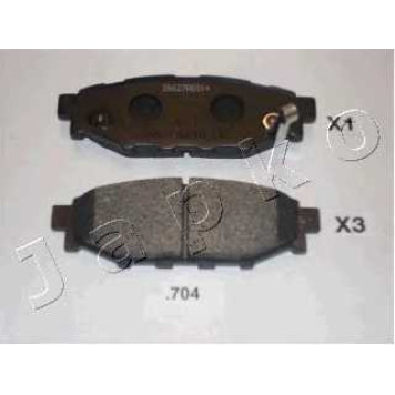 Колодки тормозные дисковые задний для SUBARU BRZ, FORESTER, IMPREZA, LEGACY, OUTBACK, XV / TOYOTA GT 86 <b>JAPKO 51704</b>