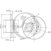 JD JBD0008 - диск тормозной передний DF4150 (303x26) 5 отв