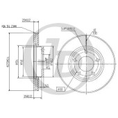 Диск тормозной передний DF4465 (278x25) 5 отв <b>JD JBD0015</b>