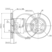 JD JBD0022 - диск тормозной передний DF2803 (256x22) 5 отв