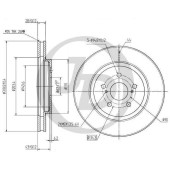JD JBD0026 - диск тормозной передний DF4493 (319x28) 5 отв