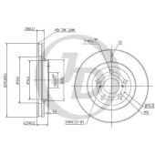 JD JBD0027 - диск тормозной передний DF4204 (296x28) 5 отв