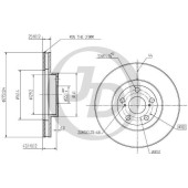 JD JBD0037 - диск тормозной передний DF4160 (275x25) 5 отв