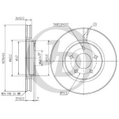 JD JBD0045 - диск тормозной передний DF4964 (296x26) 5 отв