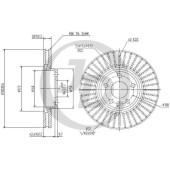 JD JBD0048 - диск тормозной передний DF4850S (300x28) 5 отв