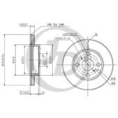 JD JBD0057 - диск тормозной передний DF4112 (235x18) 4 отв