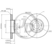 JD JBD0061 - диск тормозной передний DF2574 (280x22) 5 отв