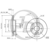 JD JBD0064 - диск тормозной передний DF2719 (235x18) 4 отв