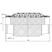 Гофра глушителя (виброкомпенсатор) 45х200мм трехслойная Innerbraid JD JPP0001