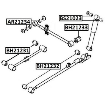Втулка задней подвески DAIHATSU TERIOS 97-06, 06-, TOYOTA LITEACE 08- <b>JIKIU AR21234</b>-1