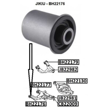 Сайлентблок задн подвески нижн рычага передний NISSAN PATHFINDER 05- <b>JIKIU BH22176</b>