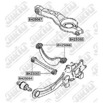 Сайлентблок задн подвески FORD FOCUS I/II, KIA CEE'D I, SPORTAGE 10-16 <b>JIKIU BH25065</b>-1