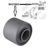 Сайлентблок рычага задний (без кроншт) SUBARU FORESTER 96-08, LEGASY 88-03 <b>JIKIU BH27003</b>