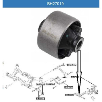 Сайлентблок задн цапфы SUBARU LEGACY B13 2003-2009 <b>JIKIU BH27019</b>