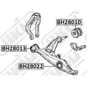 Сайлентблок рычага передний HONDA CIVIC 95-01, CR-V 95-01 <b>JIKIU BH28013</b>-1
