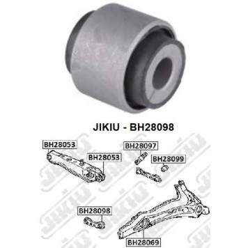 Сайлентблок задн подвески HONDA CIVIC 87-01, CR-V 96-01, INTEGRA 89-01 <b>JIKIU BH28098</b>