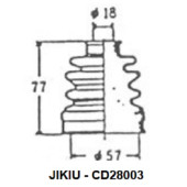 Пыльник шруса задн внутренний HONDA CR-V 01-09 <b>JIKIU CD28003</b>