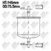 Фильтр топливный <b>JS ASAKASHI FS800M</b>