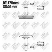 Фильтр топливный <b>JS ASAKASHI FS986M</b>