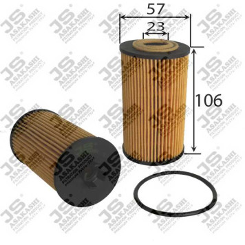 Фильтр масляный (элемент) <b>JS ASAKASHI OE0067</b>