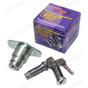 Замок багажника ВАЗ 2106 в сборе с личинками в коробке <b>КАЛИСМА 2106-6100040Is</b>