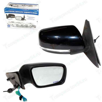 Зеркало бок ВАЗ 2170 Приора нового образца /механическое, поворотник/ Автоблик-2 правое <b>КАЛИСМА 2170-8201004-05</b>