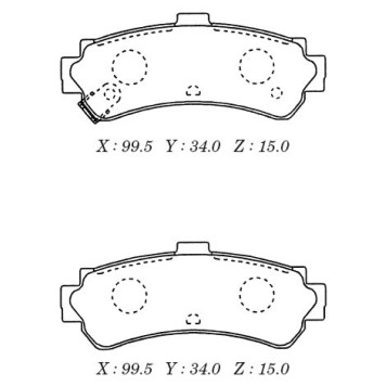 Колодки торм. дисковые задн. NISSAN ALMERA (N15) 1.4,1.6 2.0D 95- (WITH ABS) <b>KASHIYAMA D1205M</b>