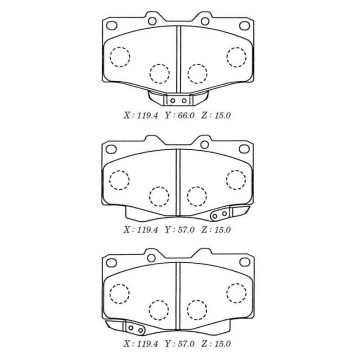 Заменен на H колодки тормозные дисковые пер. TOYOTA LAND CRUISER 84-97 <b>KASHIYAMA D2082M</b>