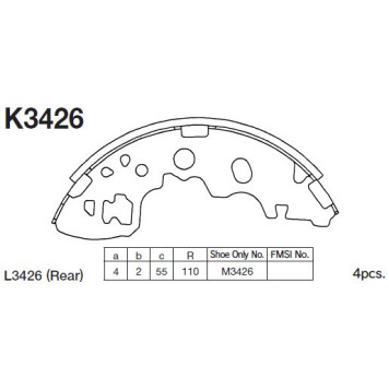 Колодки тормозные барабанные <b>KASHIYAMA K3426</b>
