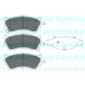 Колодки тормозные дисковые для NISSAN ALMERA(N15) <b>KAVO PARTS KBP-6508</b>