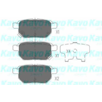 Колодки тормозные дисковые для SUBARU TREZIA / TOYOTA AURIS, COROLLA, IQ, URBAN CRUISER, VERSO S, YARIS <b>KAVO PARTS KBP-9025</b>