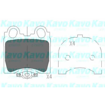 Колодки тормозные дисковые для LEXUS GS(JZS147, JZS160, UZS160#, UZS161), IS SportCross, IS(GXE1#, JCE1#), LS(UCF20), SC(UZZ40#) <b>KAVO PARTS KBP-9066</b>
