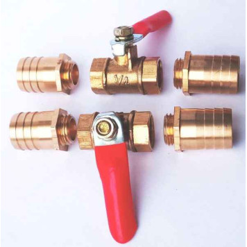 Комплект 2шт кран шаровый под шланг 16мм металлический универсальный-2