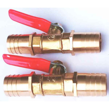 Комплект 2шт кран шаровый под шланг 16мм металлический универсальный-3