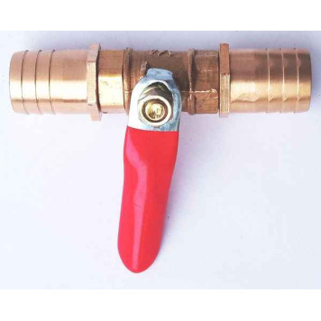 Комплект 2шт кран шаровый под шланг 16мм металлический универсальный-6