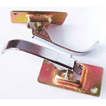 Ручка двери внутренняя ВАЗ 2101 (крючок) металлическая хром комплект 2шт (2101-6105180, 2101-6205180)