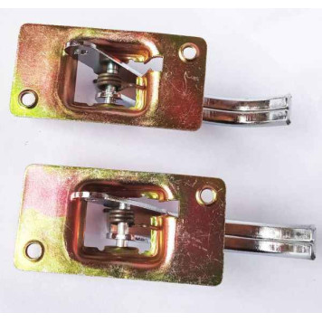 Ручка двери внутренняя ВАЗ 2101 (крючок) металлическая хром комплект 2шт (2101-6105180, 2101-6205180)-5