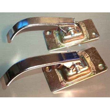 Ручка двери внутренняя ВАЗ 2101 (крючок) металлическая хром комплект 2шт (2101-6105180, 2101-6205180)-6