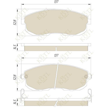 Колодки тормозные NISSAN JUKE/MAXIMA/TEANA/TIIDA/SUZUKI SX4 перед. с инд.износа <b>KOTL 1003KT</b>