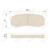 Колодки тормозные дисковые <b>KOTL 1182KT</b>