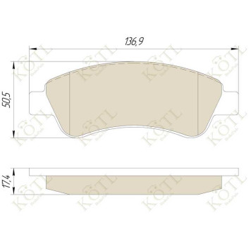 Колодки тормозные CITROEN C4 03-/PEUGEOT 307/PARTNER 1.4/1.6 -ESP передние <b>KOTL 1463KT</b>-2