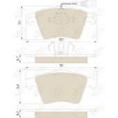 Колодки тормозные VOLKSWAGEN T5/MULTIVAN 03> R17 передние <b>KOTL 1556KT</b>