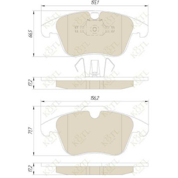 Колодки тормозные FORD MONDEO 07>/S-MAX 06>/ S80 06>/XC70/V70 07> передние <b>KOTL 1683KT</b>-1
