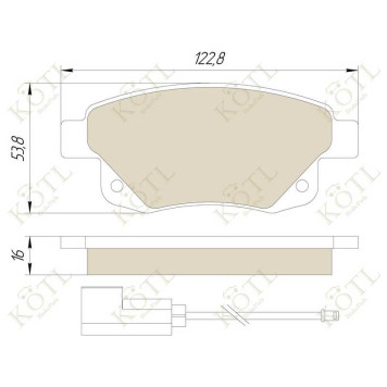Колодки тормозные FORD TRANSIT 06- задние с датчиком <b>KOTL 1725KT</b>-2